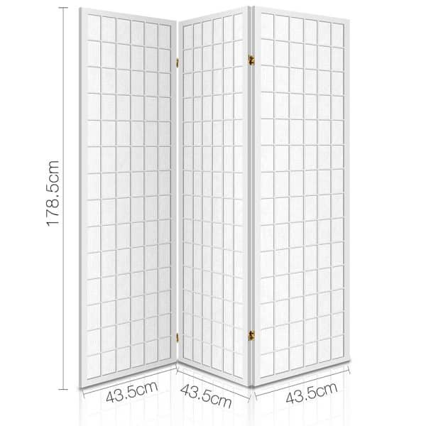 Artiss 3 Panel Room Divider Screen 131x179cm White - Image 2