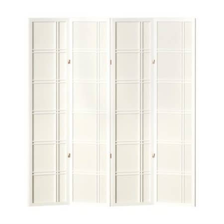 Artiss 4 Panel Room Divider Screen 176x179cm Nova White