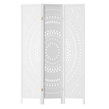 Artiss 3 Panel Room Divider Screen 132x170cm Circle White