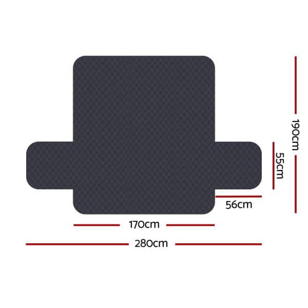 Artiss Sofa Cover Couch Covers 3 Seater 100% Water Resistant Dark Grey - Image 2