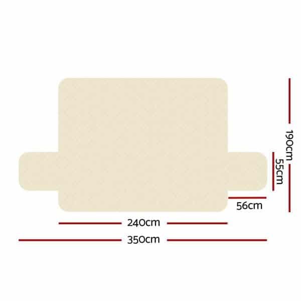 Artiss Sofa Cover Couch Covers 4 Seater 100% Water Resistant Beige - Image 2