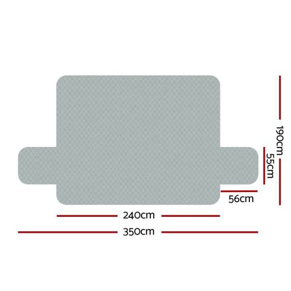 Artiss Sofa Cover Couch Covers 4 Seater 100% Water Resistant Grey - Image 2