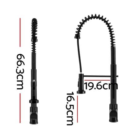 Cefito Kitchen Mixer Tap Pull Down 2 Modes Sink Faucet Basin Laundry Black - Image 2