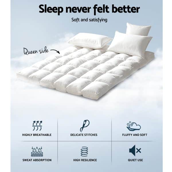 Giselle Bedding Mattress Topper Pillowtop Bamboo Queen - Image 2