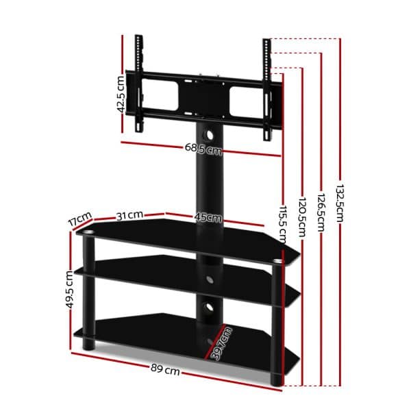 Artiss TV Stand Mount Bracket for 32"-60" LED LCD 3 Tiers Storage Floor Shelf - Image 2