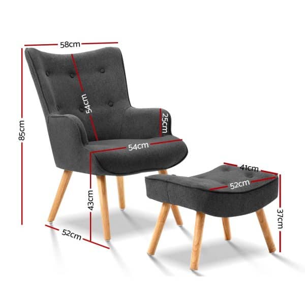 Artiss LANSAR Lounge Accent Chair - Image 2
