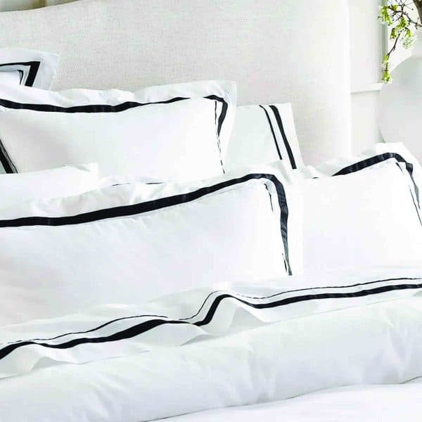 Cloud 1000 TC Egyptian Cotton White Charcoal European Pillowcase by Renee Taylor - Image 2