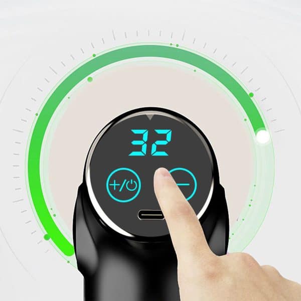 FitSmart LCD Display Mini Vibration Therapy Massage Device Black - Image 2