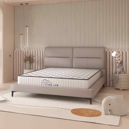 Spine-Lab Mattress 5 Zone 21cm Medium Firm Foam Bonnell Spring - King Single - White - Image 2