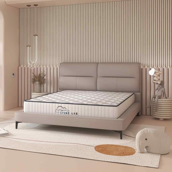 Spine-Lab Mattress 5 Zone 21cm Medium Firm Foam Bonnell Spring - King Single - White - Image 2