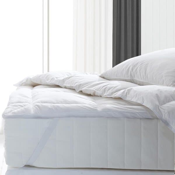 Royal Comfort Fitted Foam Cover Underlay Goose Mattress Topper 1000GSM - King - White - Image 2