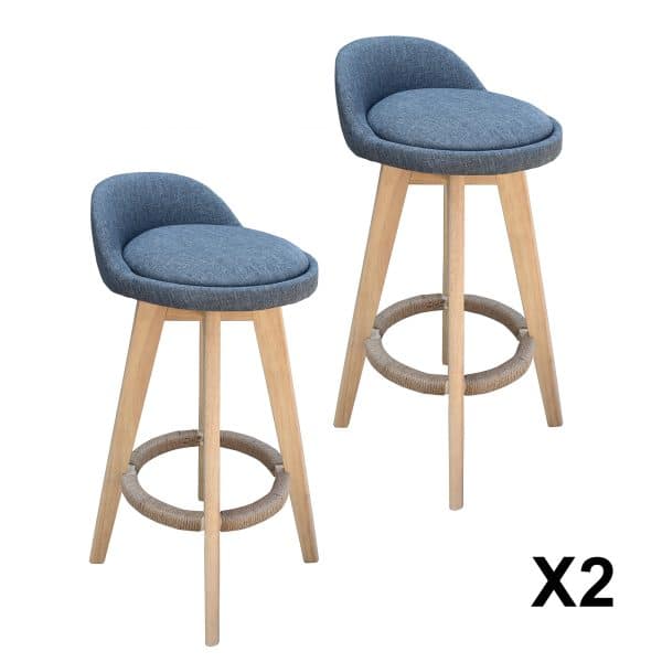 Milano Decor Phoenix Barstool Grey Chairs Kitchen Dining Chair Bar Stool - Two Pack - Grey - Image 2