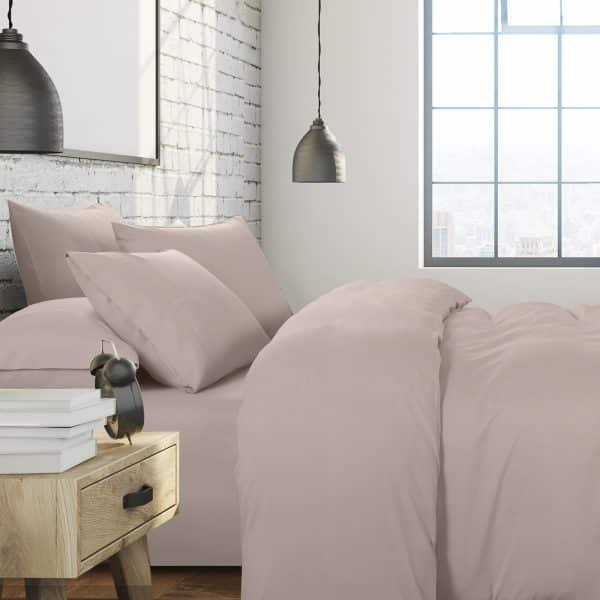 1500 Thread Count 6 Piece Combo And 2 Pack Duck Feather Down Pillows Bedding Set - King - Stone - Image 2