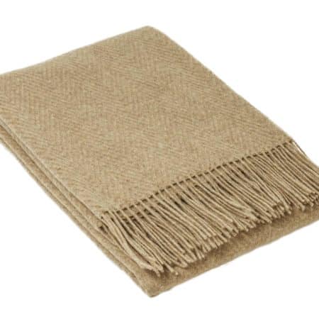 Hampton Throw - Merino Wool Blend - Camel