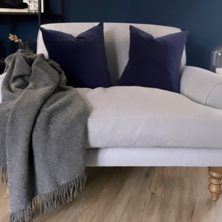 Hampton Throw - Merino Wool Blend - Slate - Image 2
