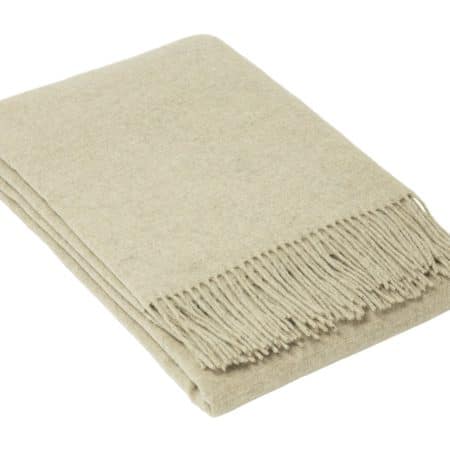 Oxford Throw - Merino Wool Blend - Stone
