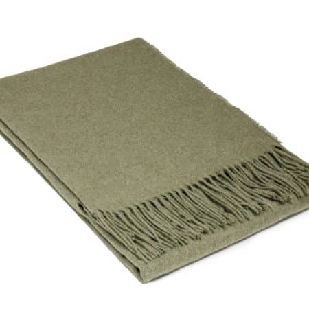 Paddington Throw - Fine Wool Blend - Olive