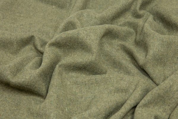 Paddington Throw - Fine Wool Blend - Olive - Image 2