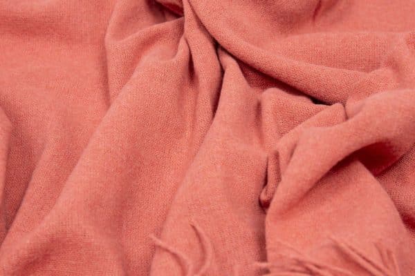 Paddington Throw - Fine Wool Blend - Peach - Image 2