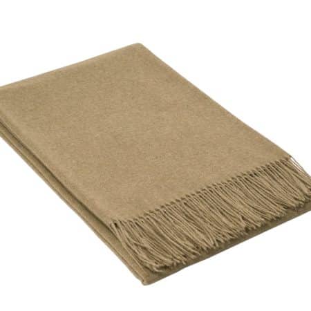 Paddington Throw - Fine Wool Blend - Camel