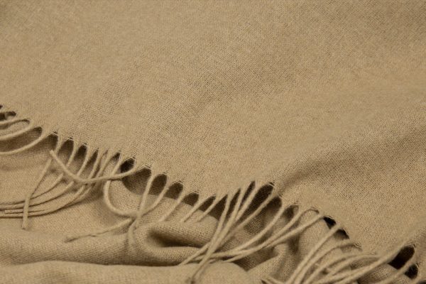 Paddington Throw - Fine Wool Blend - Camel - Image 2