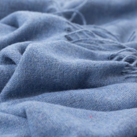 Paddington Throw - Fine Wool Blend - Blue - Image 2