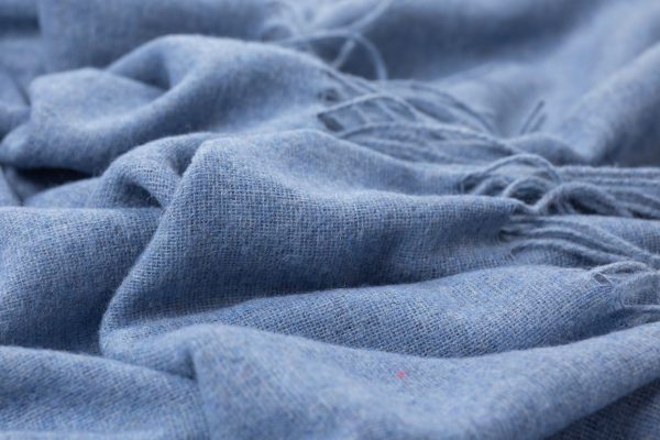 Paddington Throw - Fine Wool Blend - Blue - Image 2