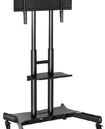 Atdec AD-TVC-75 Floor TV Cart Heavy Duty for Screen size 50" - 80" &amp 75kg. VESA to 800x400 - Comes with Shelf