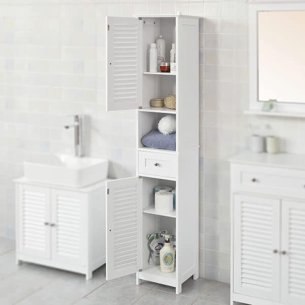 Freestanding Tall Bathroom Cabinet 170x32x30 cm - Image 2