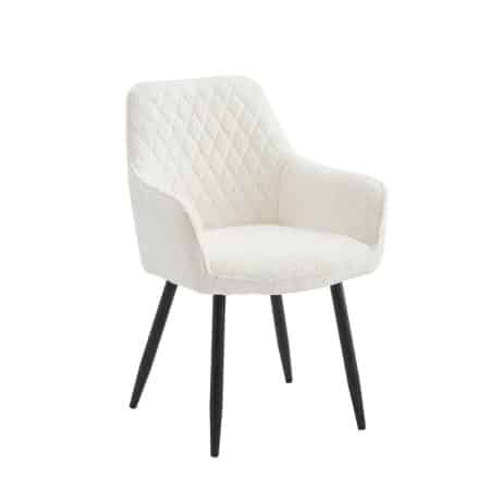 Neo Cindy Ivory Fabric Dining Chair 2PC - Image 2