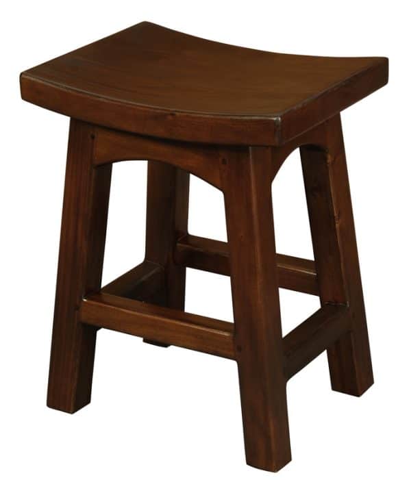 Tokyo Solid Mahogan Timber Footstool (Mahogany) - Image 2