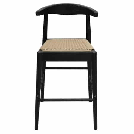 Arden Solid Oak Loom Kitchen Counter Stool (Black)