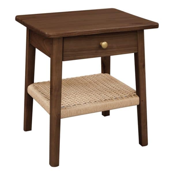 Kelly 1-Drawer Bedside Table (Walnut) - Image 2