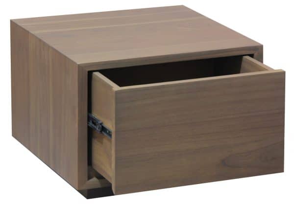 Oscar 1 Drawer Low Bedside Table (Latte) - Image 2