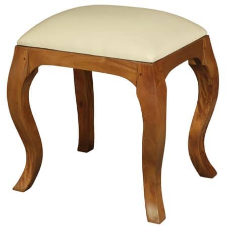 Eloise Cabriole Leg Dressing Stool (Light Pecan)