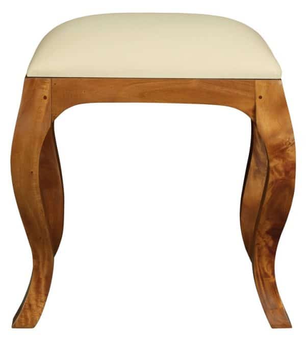 Eloise Cabriole Leg Dressing Stool (Light Pecan) - Image 2