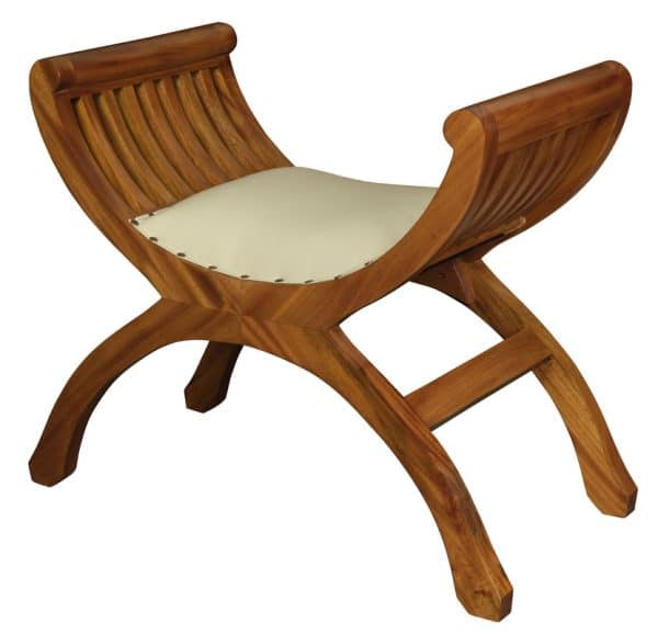 Sloan Single Seater Upholstered Stool (Light Pecan) - Image 2