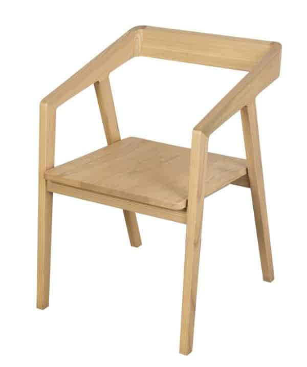 Kyoto Solid Oak Arm Chair - Set of 2 (Natural) - Image 2