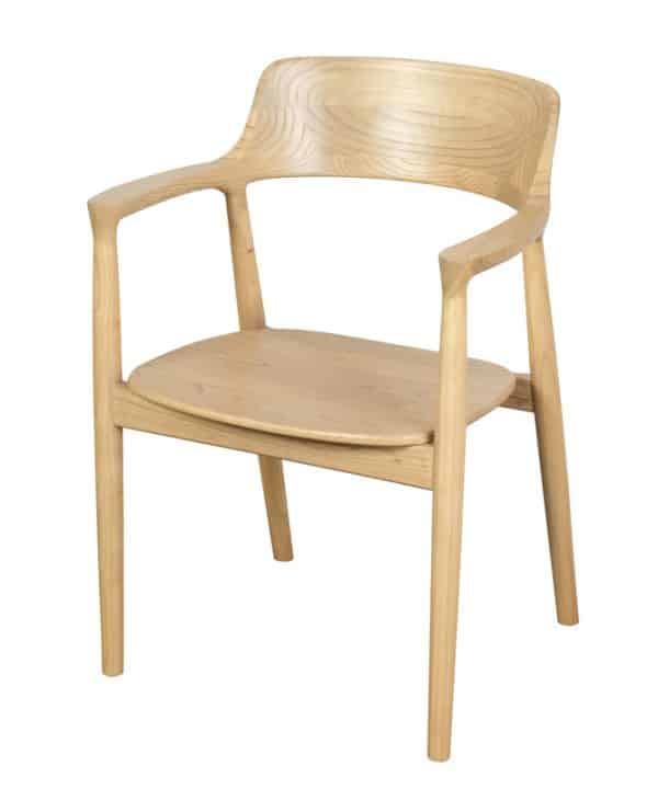Nobu Solid Oak Arm Chair (Natural) - Image 2