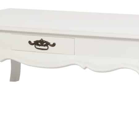 French Provincial 2 Drawer Coffee Table - White