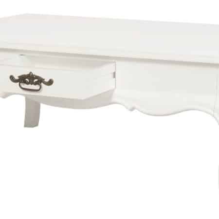 French Provincial 2 Drawer Coffee Table - White - Image 2