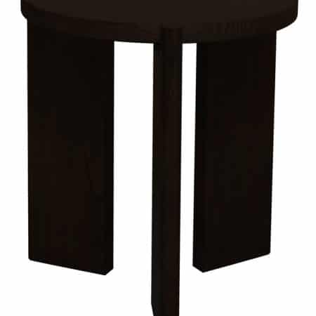 Apollo Round Solid Timber Side Table (Black) - Image 2