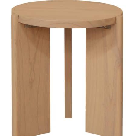 Apollo Round Solid Timber Side Table (Natural)