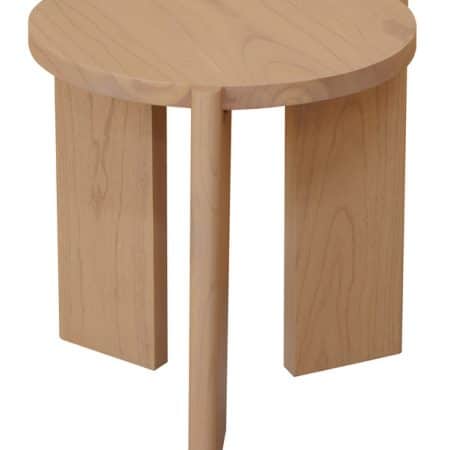 Apollo Round Solid Timber Side Table (Natural) - Image 2