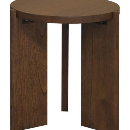 Apollo Round Solid Timber Side Table (Walnut)