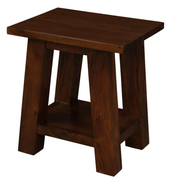 Tokyo Solid Mahogany Timber Lamp Table (Mahogany) - Image 2