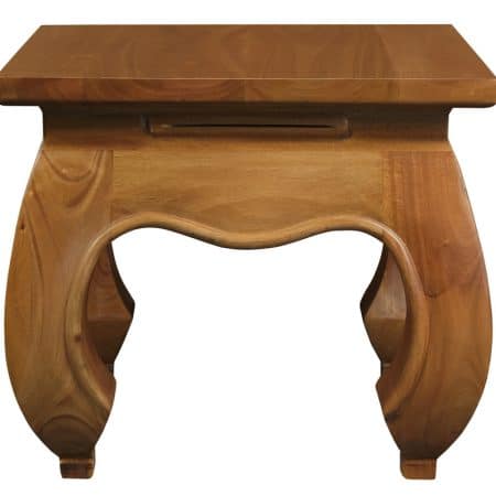 Dynasty Solid Mahogany Timber Lamp Table (Light Pecan)