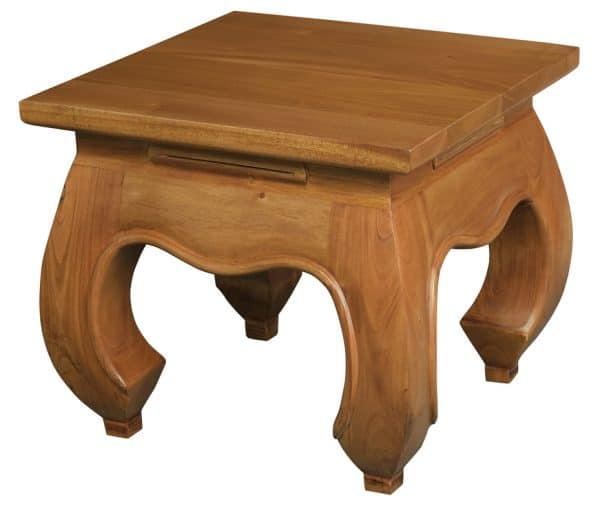 Dynasty Solid Mahogany Timber Lamp Table (Light Pecan) - Image 2