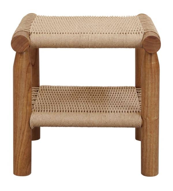 Kelly Handwoven Rattan Lamp Table (Almond) - Image 2