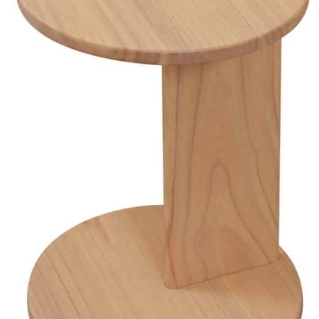 Brentwood Round Solid Timber Lamp Table (Natural)